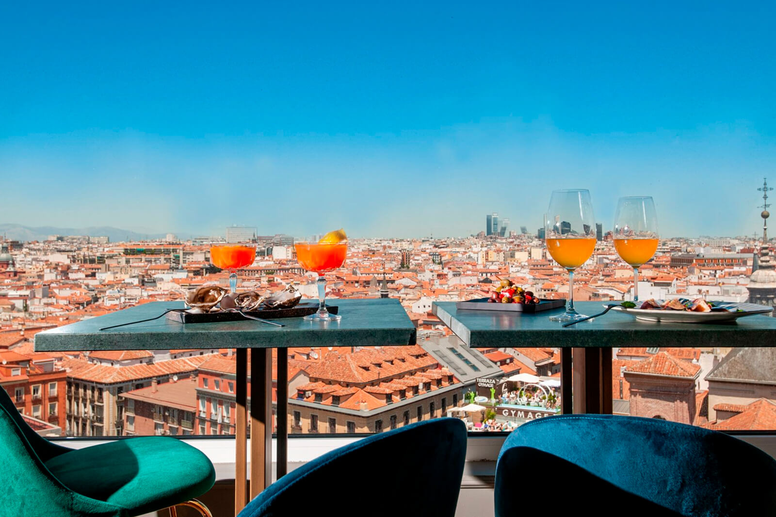 Terraza de una azotea de Madrid