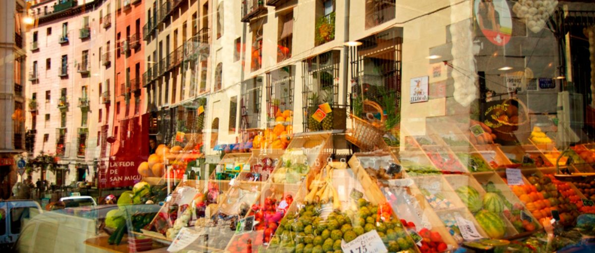 Puesto de fruta del Mercado de San Miguel